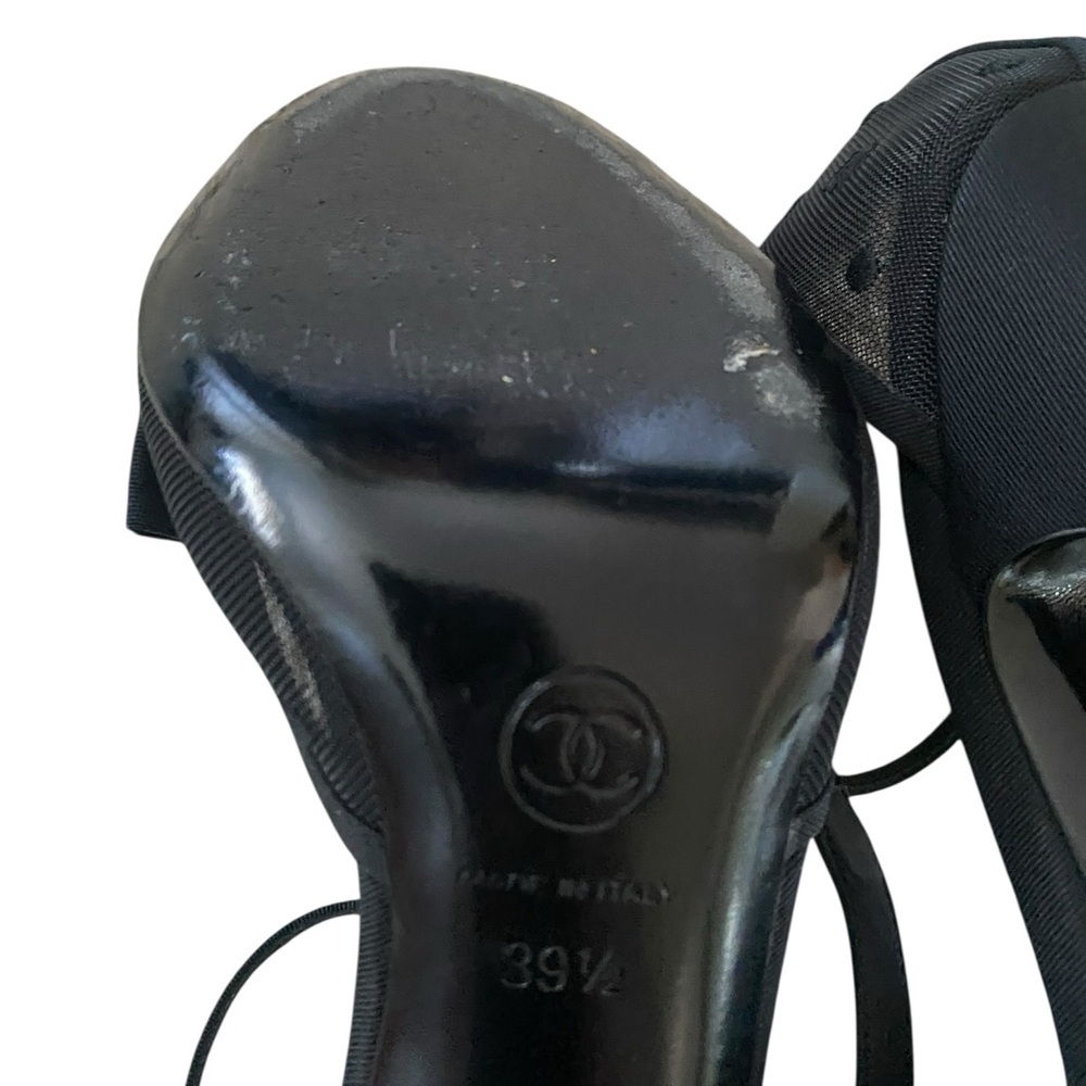 AUTHENTIC! CHANEL Black Women's Heels with Bow Accent - Picture 10 of 13